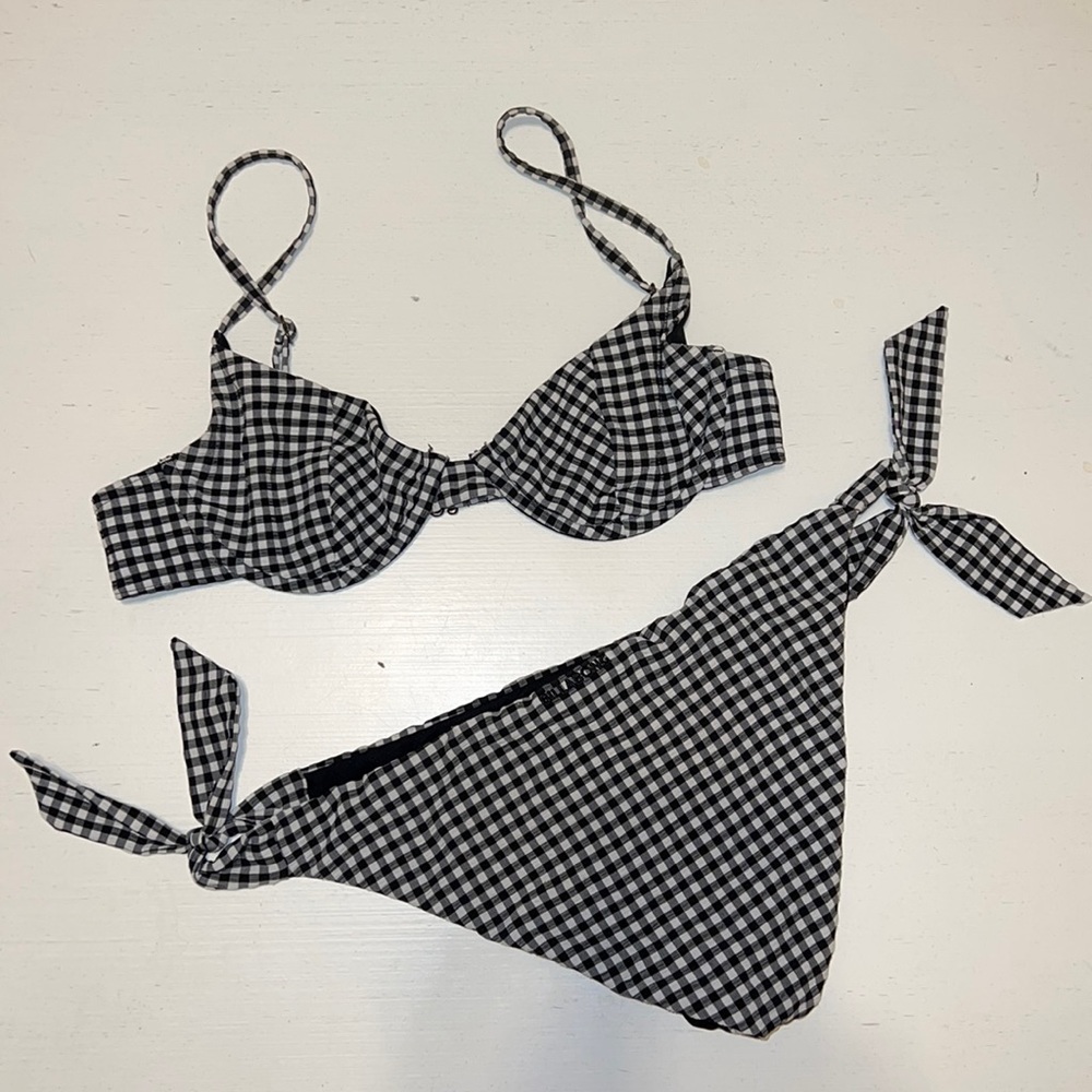 Billabong Gingham Bathing Suit Set